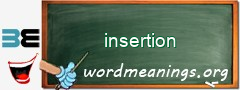 WordMeaning blackboard for insertion